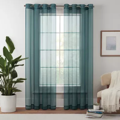 Eclipse Livia Grommet Top Sheer Single Curtain Panel