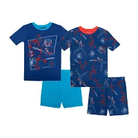 Disney Collection Little & Big Boys 4-pc. Spiderman Pajama Set