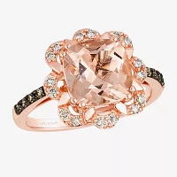 Le Vian® Grand Sample Sale™ Ring featuring / CT. Peach Morganite™ 1/ CT. Chocolate Diamonds® / CT. Nude Diamonds™ set in 14K Strawberry Gold