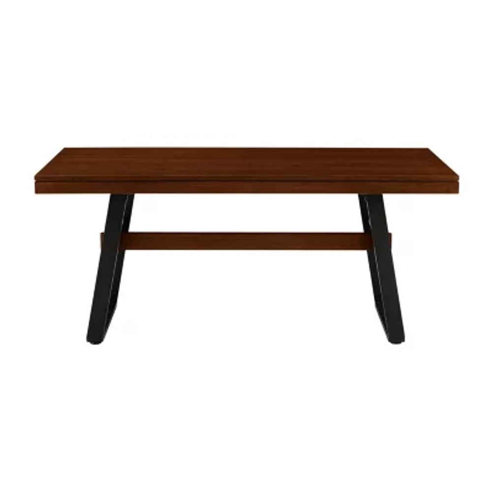 Rectangular Wood-Top Dining Table