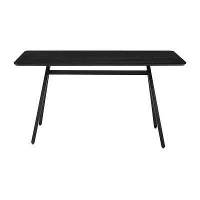 Rectangular Wood-Top Dining Table