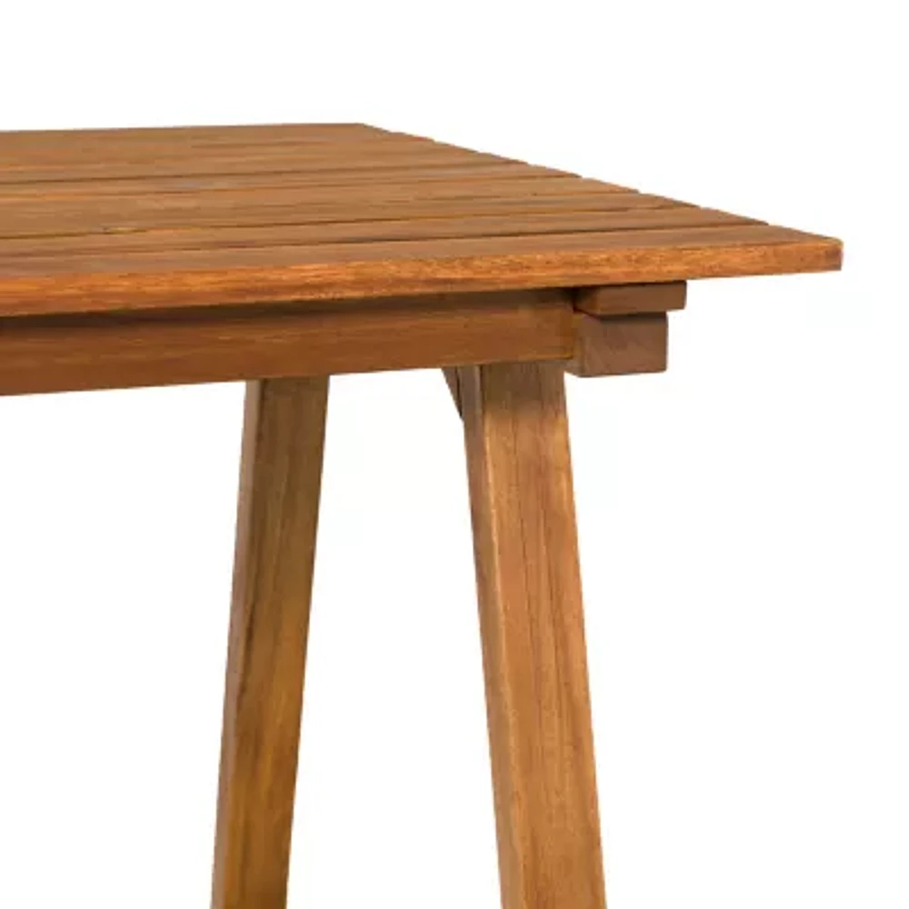 Rectangular Wood-Top Dining Table