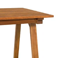 Rectangular Wood-Top Dining Table