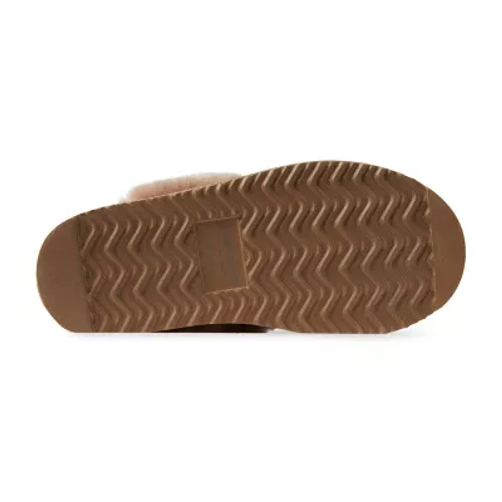 Dearfoams Fireside Sydney Genuine Shearling Womens Moccasin Slippers