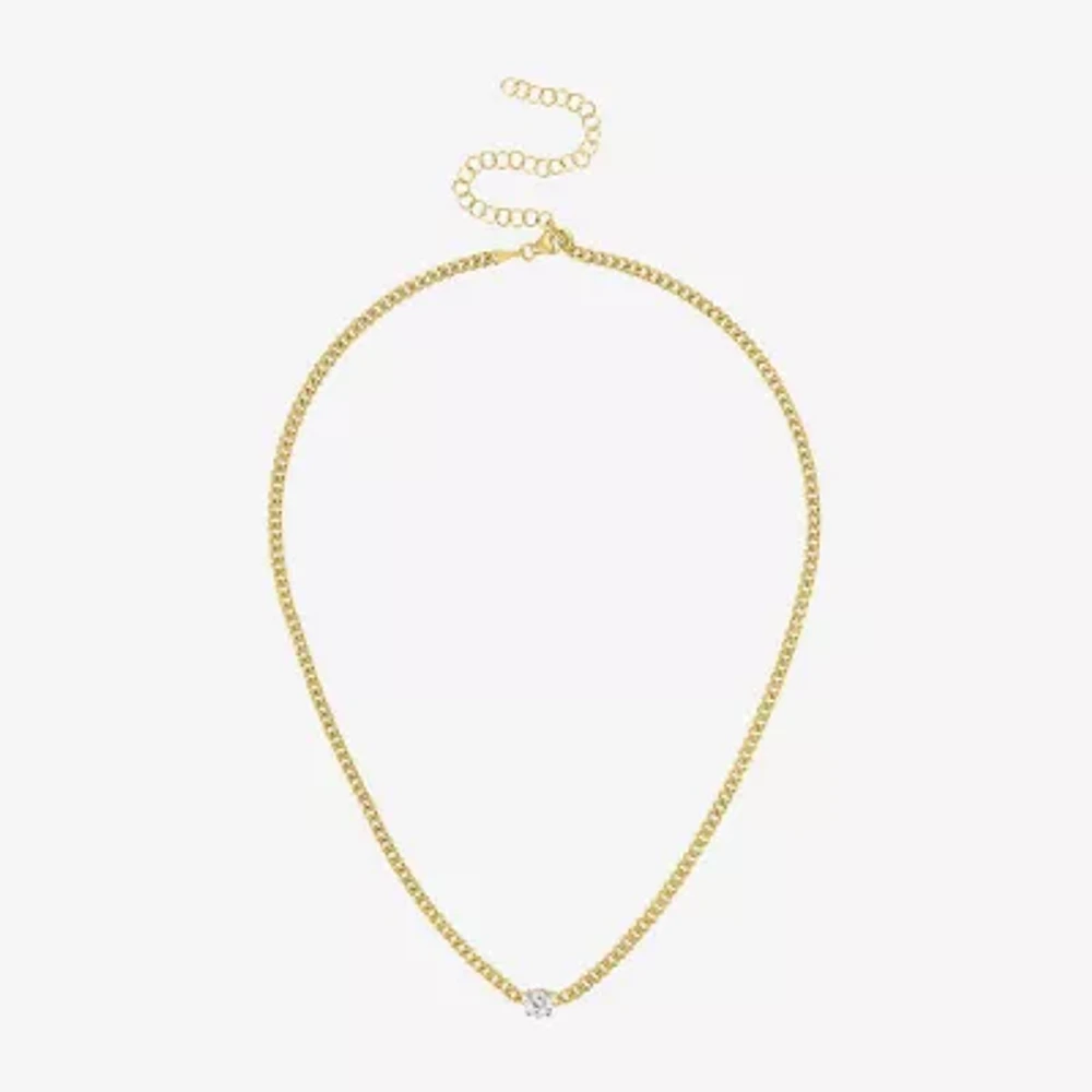 Diamond Addiction (G-H / Si2-I1) Womens 1/ CT. T.W. Lab Grown White 10K Gold Pendant Necklace