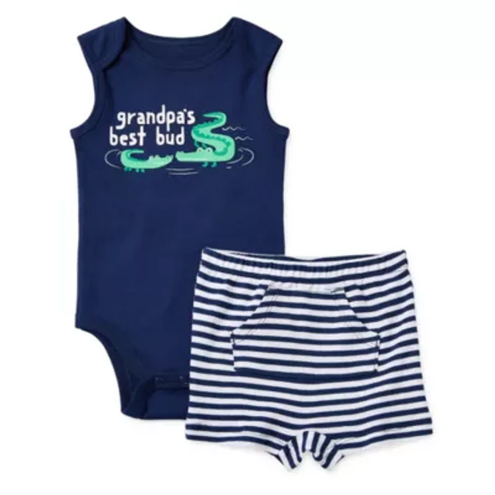 Okie Dokie Baby Boys 2-pc. Short Set