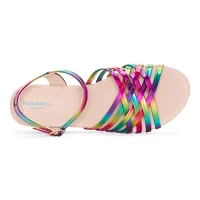 Thereabouts Big Girls Olive Wedge Sandals