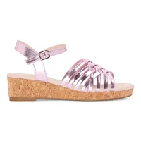 Thereabouts Big Girls Olive Wedge Sandals