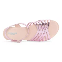 Thereabouts Big Girls Olive Wedge Sandals