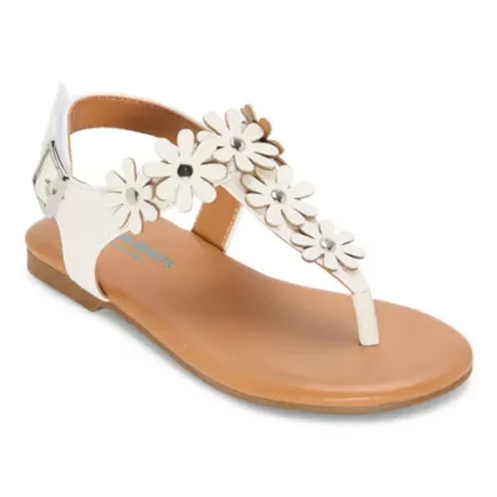 Thereabouts Little & Big Girls Hazel Adjustable Strap Flat Sandals