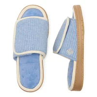 Isotoner Sweater Knit Adjustable Womens Slip-On Slippers