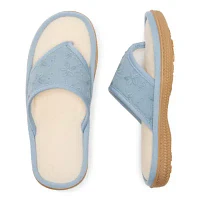 Isotoner Eyelet Shield Womens Slip-On Slippers