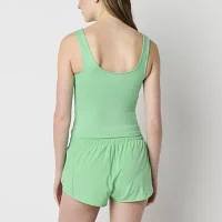 Arizona Womens Juniors Scoop Neck Sleeveless Tank Top