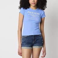 Arizona Juniors Womens Crew Neck Short Sleeve Graphic T-Shirt