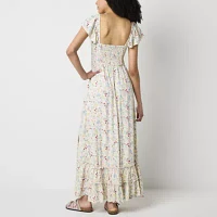 Arizona Womens Floral Maxi Dress Juniors