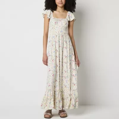 Arizona Womens Floral Maxi Dress Juniors