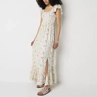 Arizona Womens Floral Maxi Dress Juniors