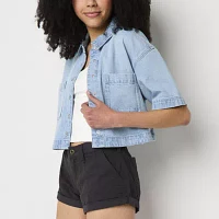 Arizona Womens Low Rise Shortie Short-Juniors