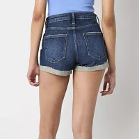 Arizona Womens High Rise Shortie Short-Juniors