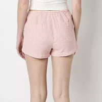 Arizona Womens Mid Rise Pull-On Short Juniors