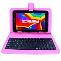 LINSAY 7" Quad-Core 2GB RAM 16GB Android 9.0 Pie Tablet with Keyboard Case