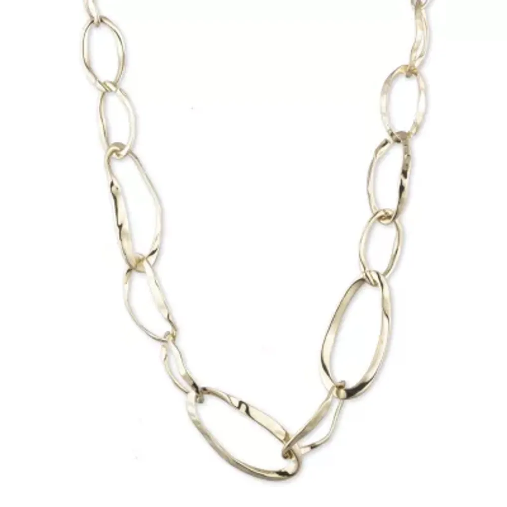 Vintage 9k yellow gold fancy link chain necklace, Spiga link - Ruby Lane