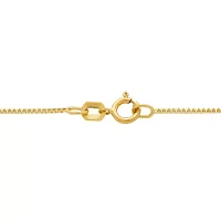 14K Gold .75mm Box Chain Necklace