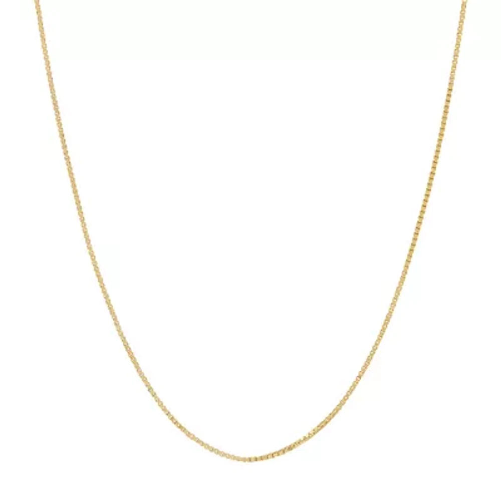 14K Gold .75mm Box Chain Necklace