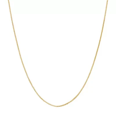 14K Gold .75mm Box Chain Necklace