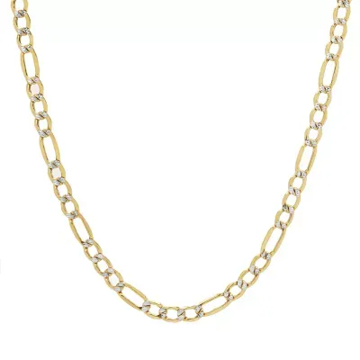 14K Gold 20 - 24 Inch Hollow Figaro Chain Necklace