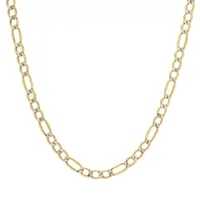 14K Gold 20 - 24 Inch Hollow Figaro Chain Necklace