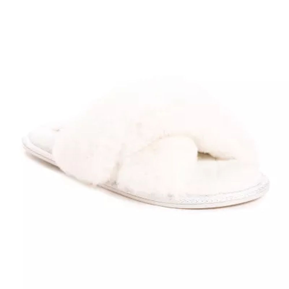 Muk Luks Perley Criss Cross Womens Slip-On Slippers