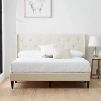 The Dream Collection by Lucid® Upholstered Wing Back Bed