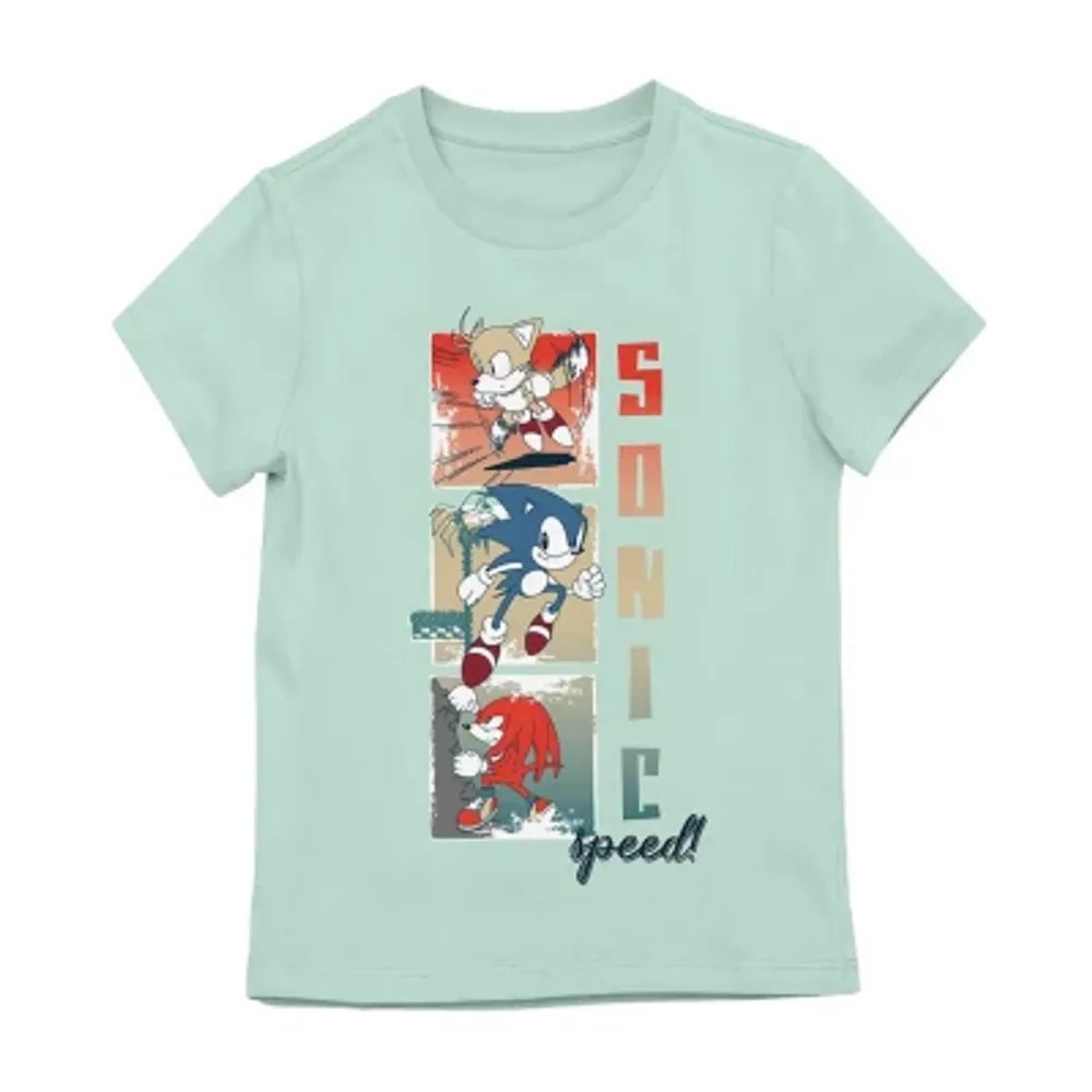 Little & Big Girls Crew Neck Short Sleeve Sonic the Hedgehog Graphic T-Shirt