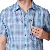 Free Country Mens Short Sleeve Button-Down Shirt