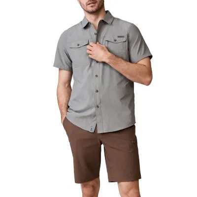 Free Country Mens Short Sleeve Button-Down Shirt