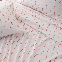 Linery Cotton Holiday Print Flannel Wrinkle Resistant Sheet Set