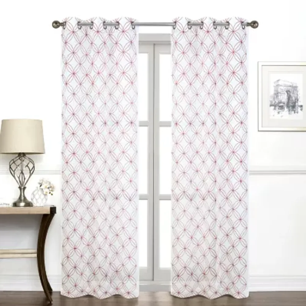 Regal Home Spiral Sheer Grommet Top Set of 2 Curtain Panel - JCPenney