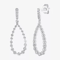 2 CT. T.W. Lab Grown White Diamond 10K White Gold Drop Earrings