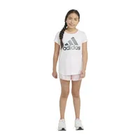 adidas Big Girls Mid Rise Running Short