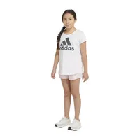 adidas Big Girls Mid Rise Running Short