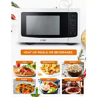 COMMERCIAL CHEF 1.6 Cu. Ft. Countertop Microwave with Touch Controls & Digital Display & 10 Power Levels