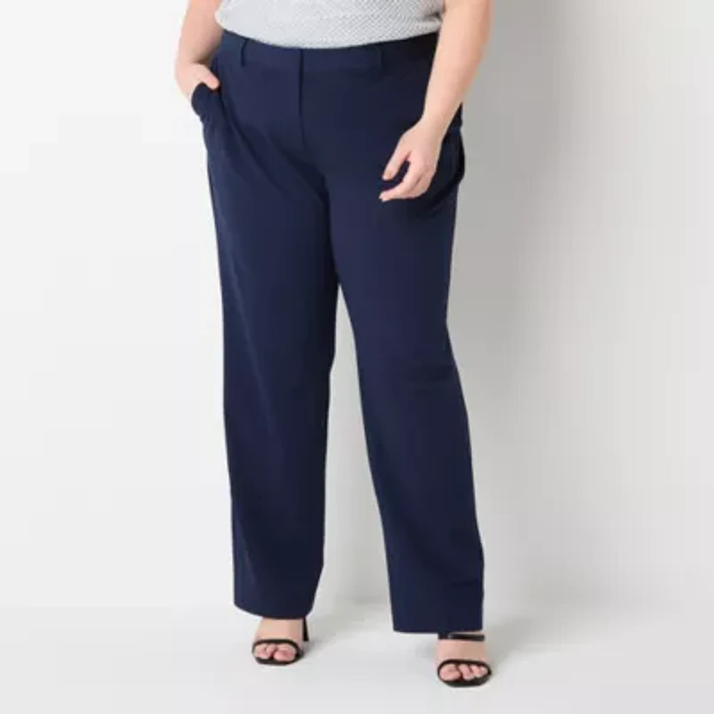 Worthington Plus Womens Modern Curvy Trouser