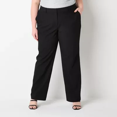 Worthington Plus Womens Modern Curvy Trouser