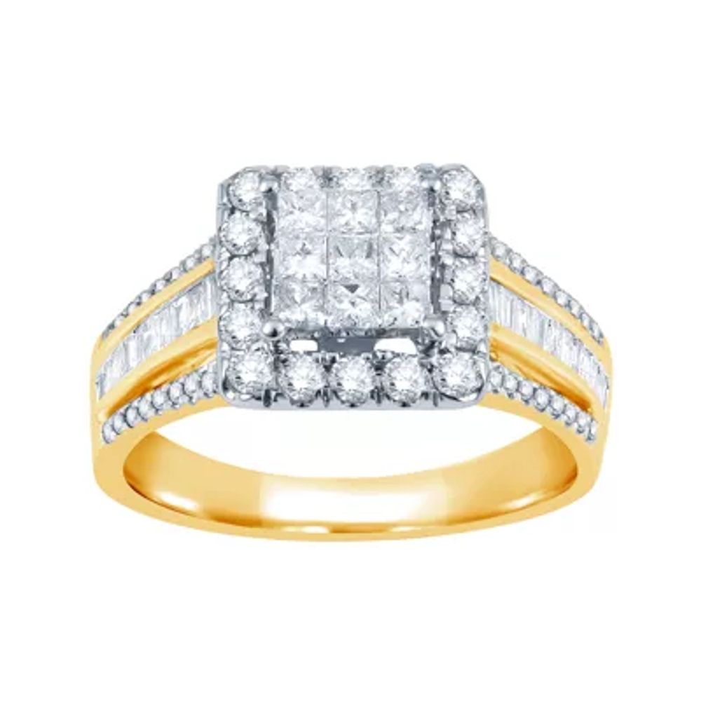 CT.T.W. Natural Diamond 10K Yellow Gold Engagement Ring