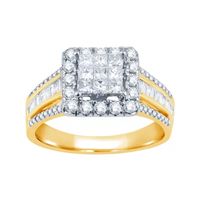 CT.T.W. Natural Diamond 10K Yellow Gold Engagement Ring