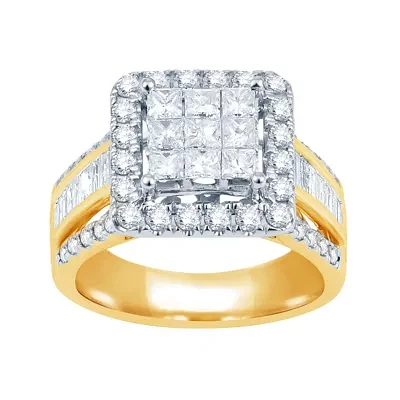 2 CT.T.W. Natural Diamond 10K Yellow Gold Engagement Ring