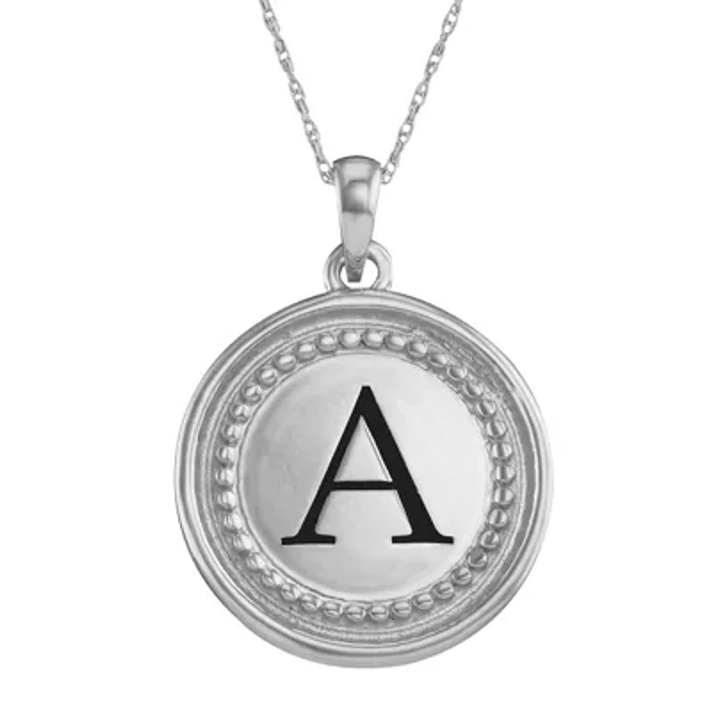 Personalized 14K Gold Initial Disc Pendant Necklace