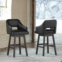 Signature Design by Ashley® Tallenger 2-pc. Upholstered Swivel Bar Stool