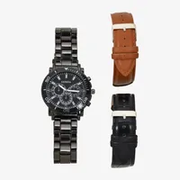 Geneva Unbranded Mens 3-pc. Watch Boxed Set Mac8076jc